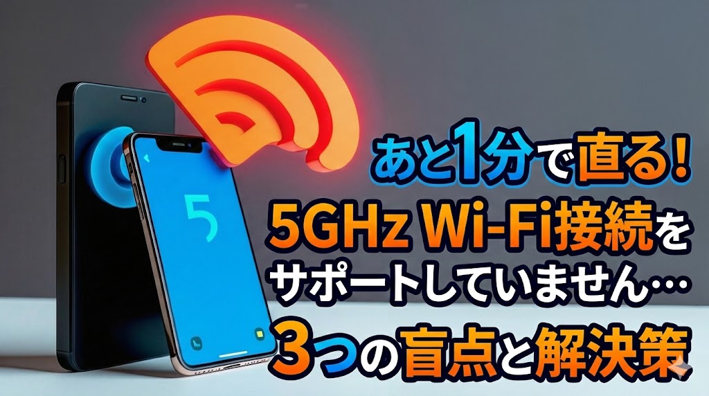 スマートフォンが5GHzのWi-Fi接続をサポートしていません…「あと1分で直る」3つの盲点の画像