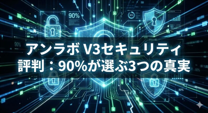 アンラボ V3セキュリティの評判…「なぜ90％が乗り換えた？」先に知るべき3つの真実の画像