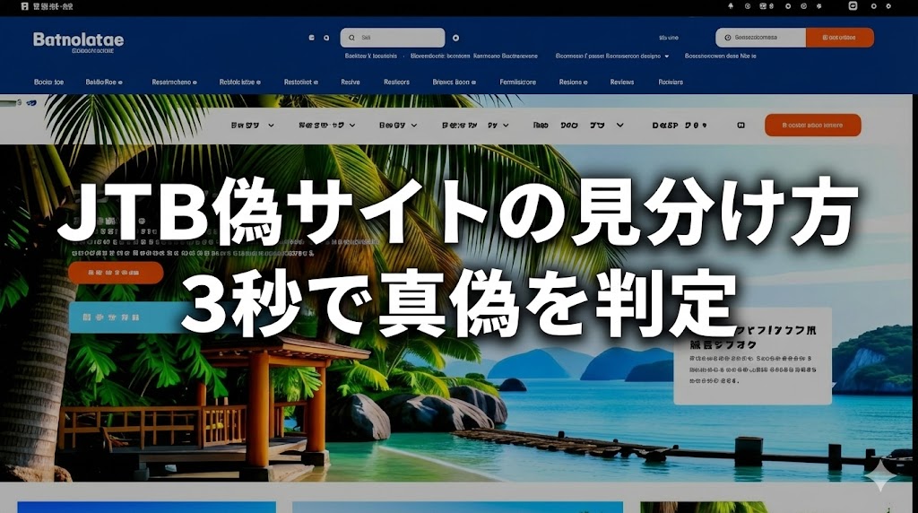 JTB偽サイトの見分け方──「まだ騙されてない？」3秒チェックで真偽を判定