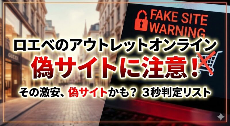 ロエベのアウトレットオンライン──「その激安、偽サイトかも？」3秒判定リスト