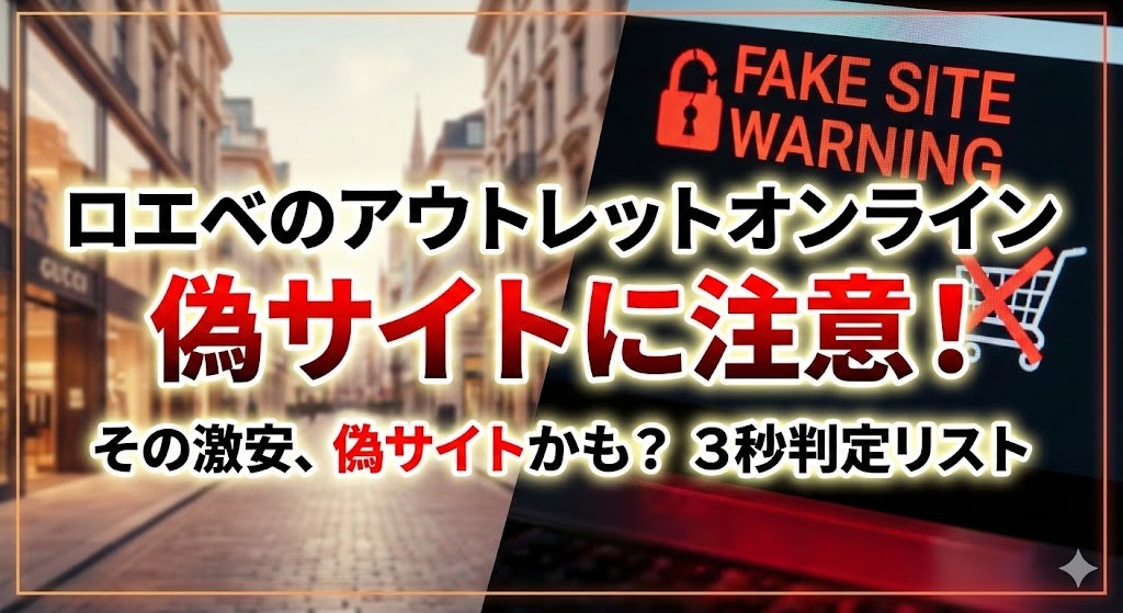 ロエベのアウトレットオンライン──「その激安、偽サイトかも？」3秒判定リスト