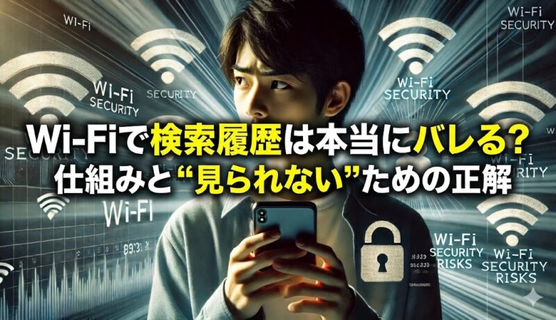 Wi-Fiで検索の履歴は本当にバレると気にしている男性画像