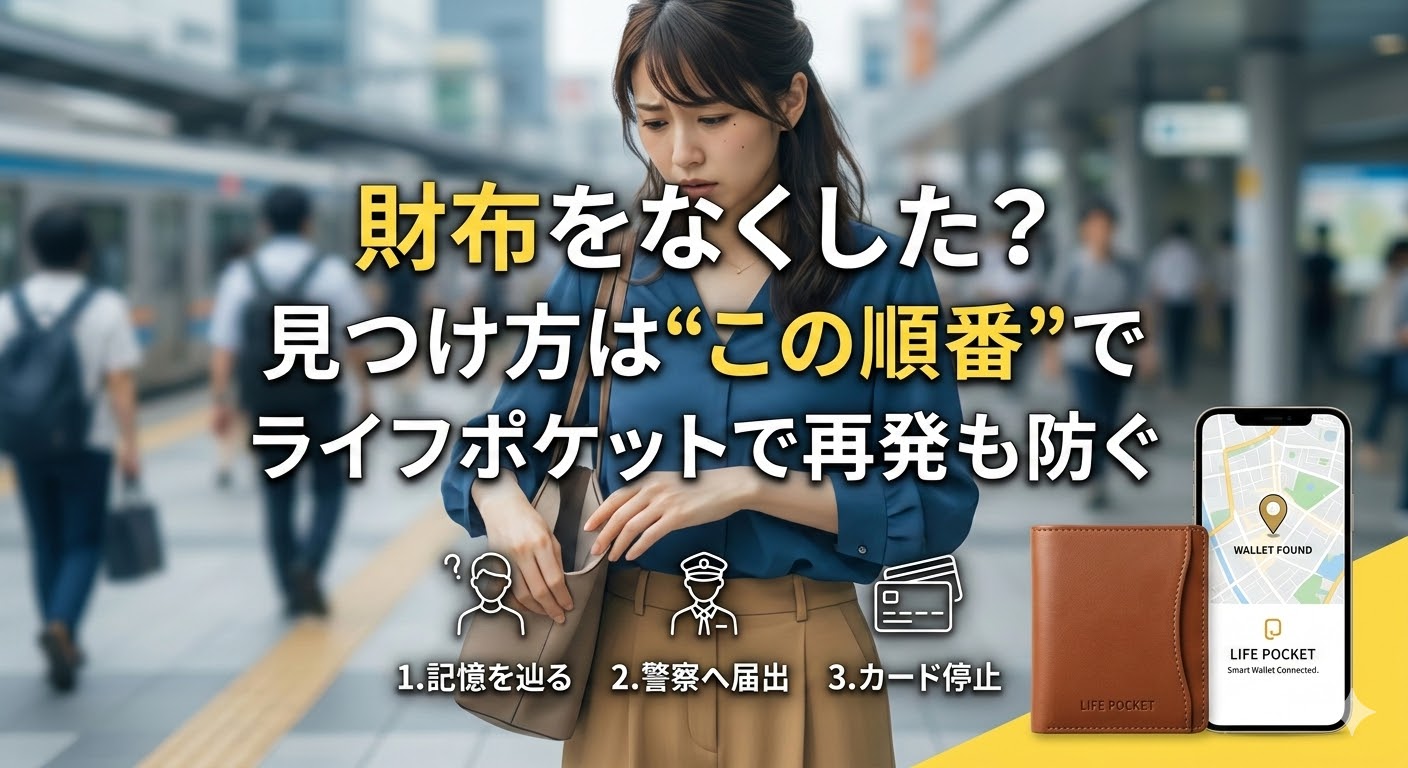 財布を無くした？見つけ方は“この順番”で｜ライフポケットで再発も防ぐ画像
