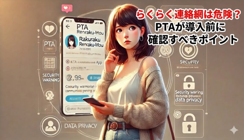 らくらく連絡網は危険？PTAが導入前に確認すべき5つのポイント画像