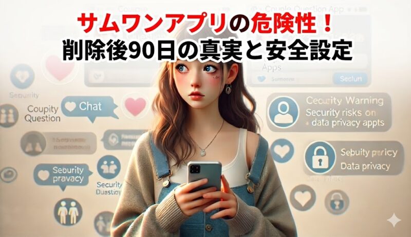 サムワンアプリの危険性は？「削除だけでは残る90日」と安全に使う設定画像