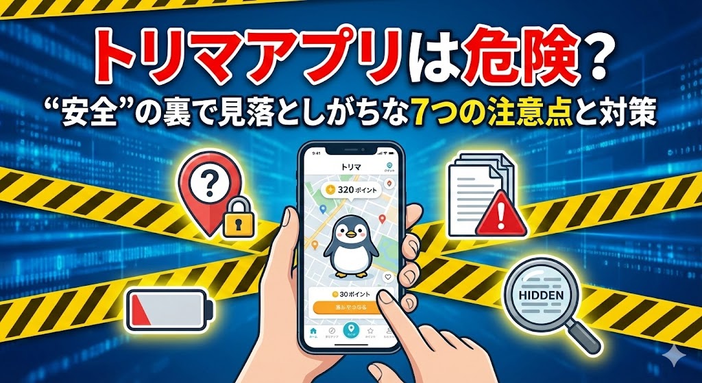 トリマアプリの危険性と安全性を比較するアイキャッチ画像