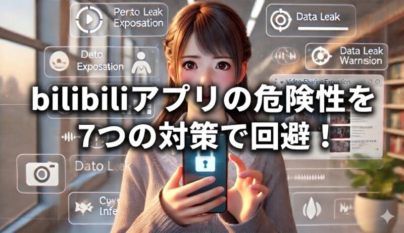 bilibiliアプリの危険性を気にしている女性画像