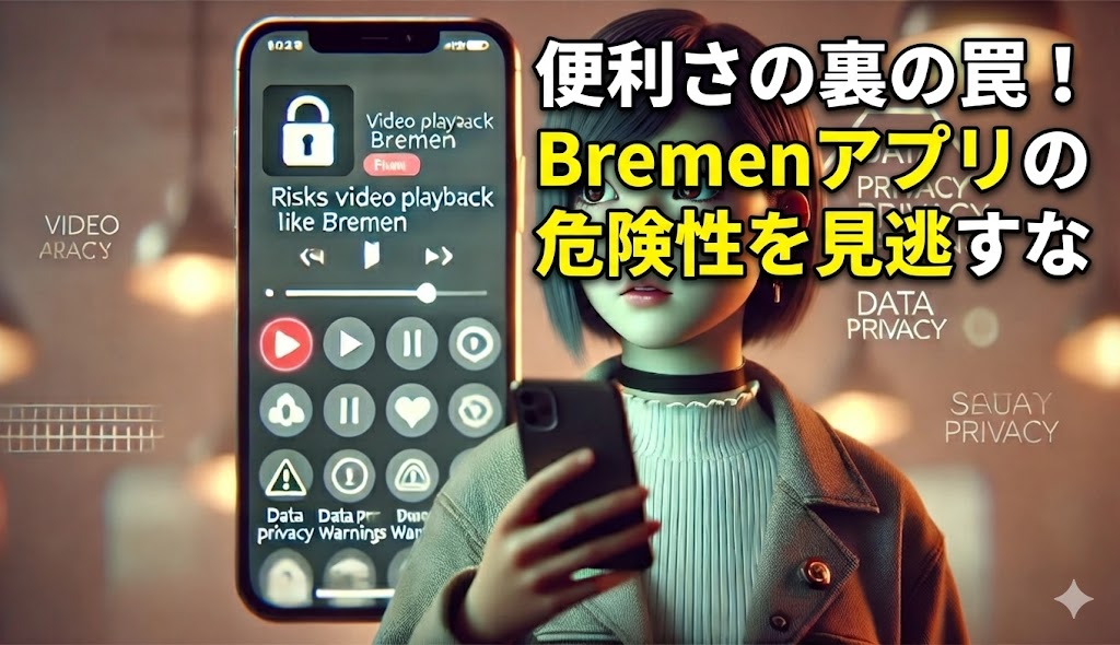 Bremenアプリの危険性についての女性イメージ画像