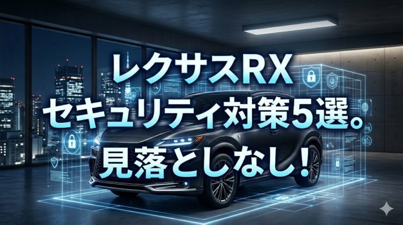 レクサスRXのセキュリティ、まだ足りない？見落とし3つと守るべき5つの対策画像