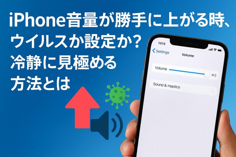 iPhone音量が勝手に上がる時、ウイルスか設定か？冷静に見極める方法とはアイキャッチ画像