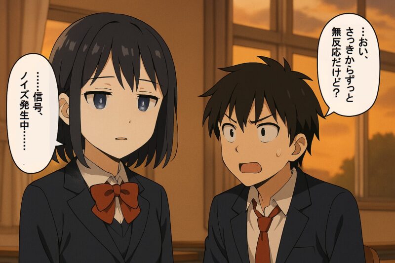 放課後の教室。ミオの様子が明らかにおかしい。