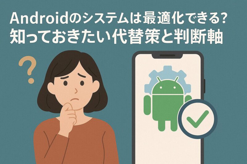 Androidのシステムは最適化できる?知っておきたい代替策と判断軸