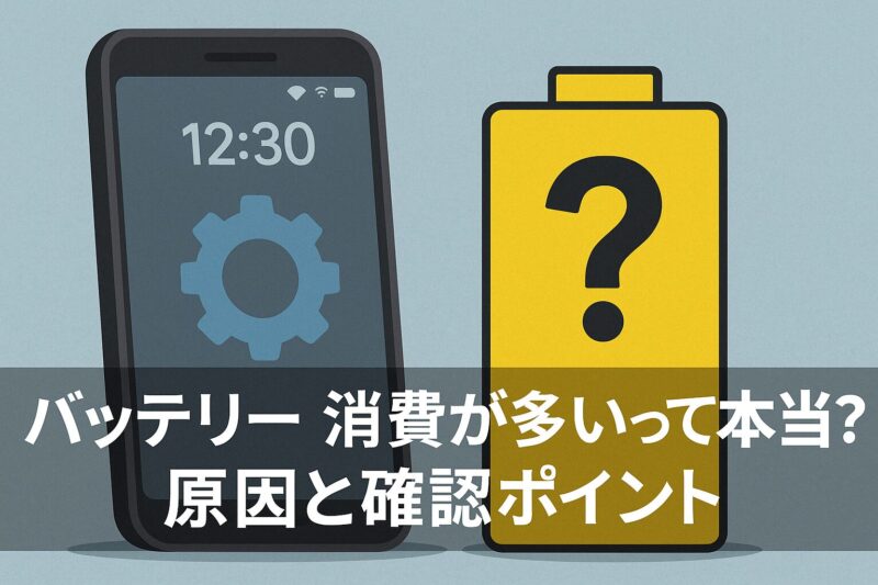 バッテリー消費が多いって本当?原因と確認ポイント