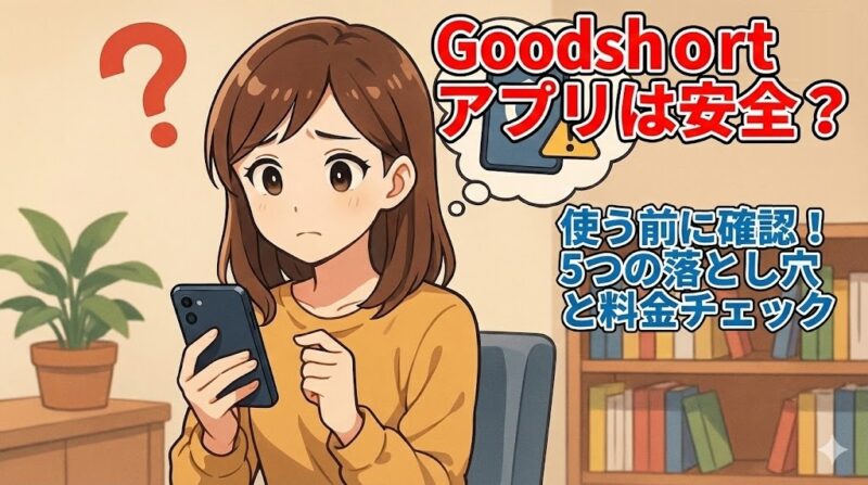 goodshortアプリの安全性が不安？料金や解約トラブルを防ぐには？