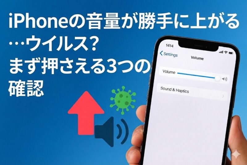 iPhoneの音量が勝手に上がる…ウイルス？まず押さえる3つの確認アイキャッチ画像