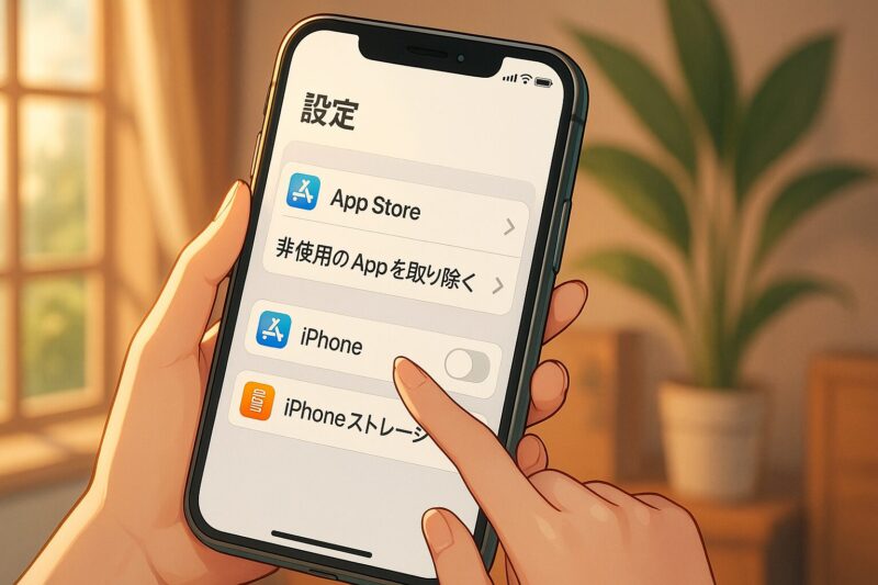 アプリが消えないようにするiPhoneの設定手順