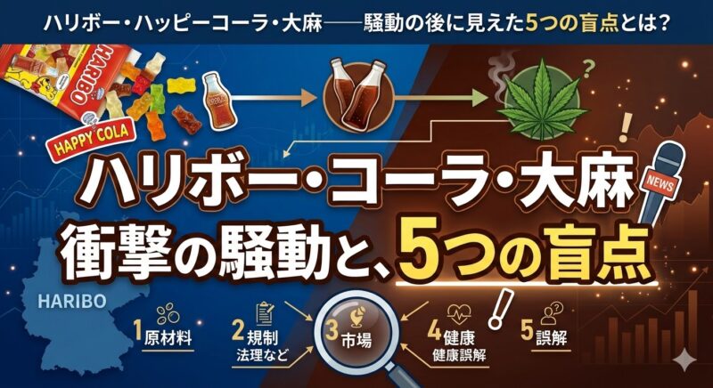 ハリボー・ハッピーコーラ・大麻――騒動の後に見えた5つの盲点とは？画像