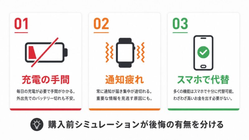 スマートウォッチをやめた理由3大パターン：充電の手間・通知疲れ・スマホで代替できた