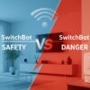 SwitchBotの安全性と危険性を強調したブログ投稿用の魅力的な画像