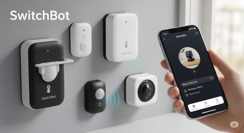 安全性と信頼性に焦点を当てた、SwitchBotのセキュリティを表す高品質な画像