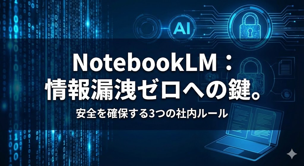 NotebookLMからの情報漏洩を防ぐ、たった一つの重要な違いとは画像