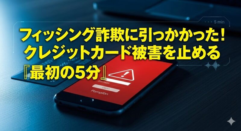 フィッシング詐欺に引っかかった際の対処法を解説する画像