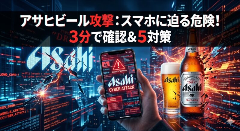 アサヒビールへのサイバー攻撃、あなたのスマホは大丈夫？3分で確認したい危険な兆候と5つの対策画像