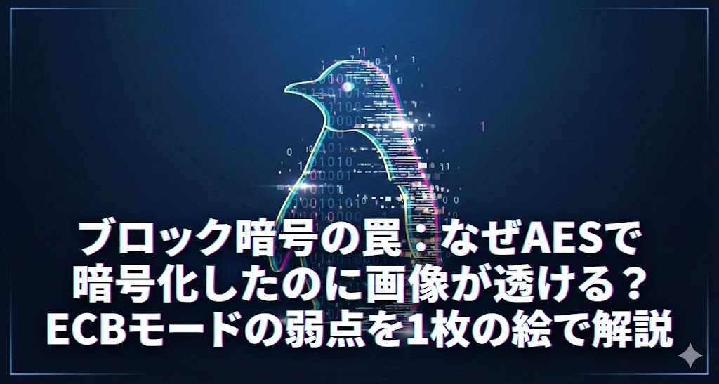 情報処理安全確保支援士が学ぶ、安全でない暗号利用モードのイメージ画像。透明な南京錠の内部にある歯車に欠陥があり、一部が赤く光って脆弱性を示している。アルゴリズムだけでなくモード選択の重要性を象徴している。
