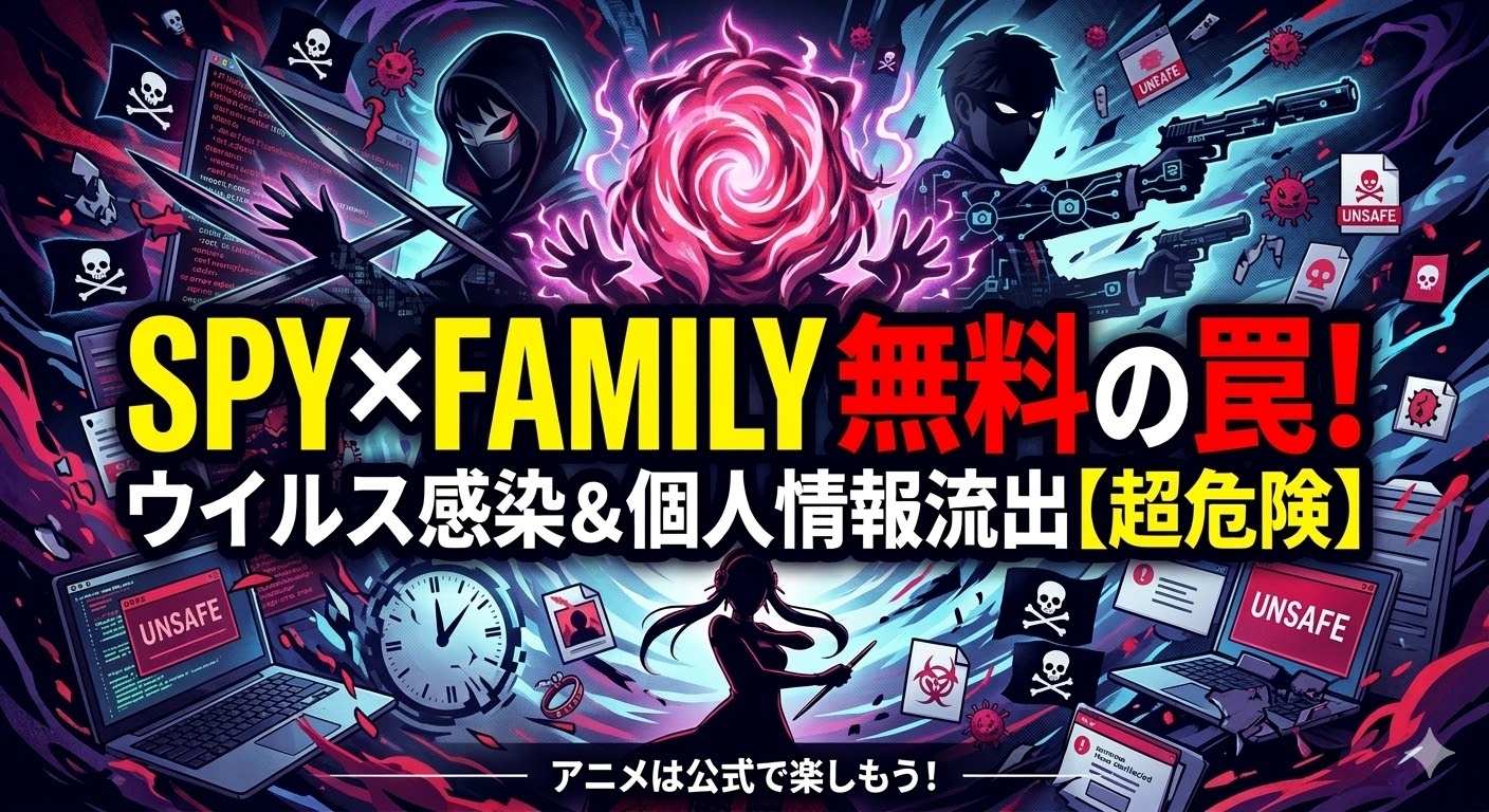 【超危険】『SPY×FAMILY Season 3』の海賊版サイトに潜む罠|無料でアニメを観る代償はウイルス感染と個人情報流出ですイメージ画像
