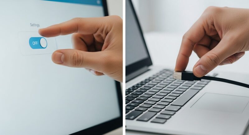 PCの設定画面で連携スイッチをオフにし、Read AIとの接続を解除するイメージ。