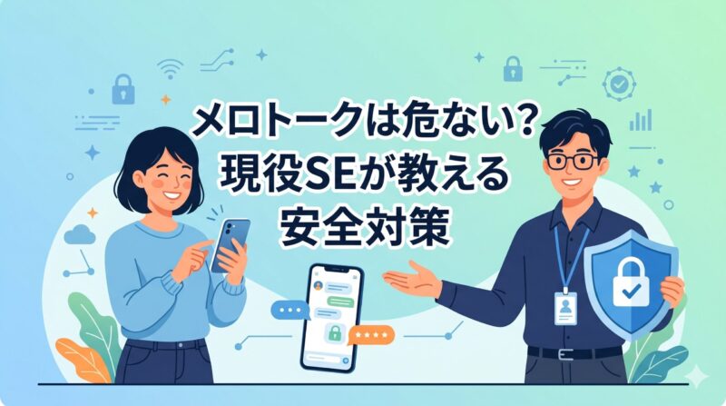 メロトークは危ない？バレる・個人情報漏洩の噂を現役SEが完全解説｜安全に使う5つの対策のアイキャッチ画像