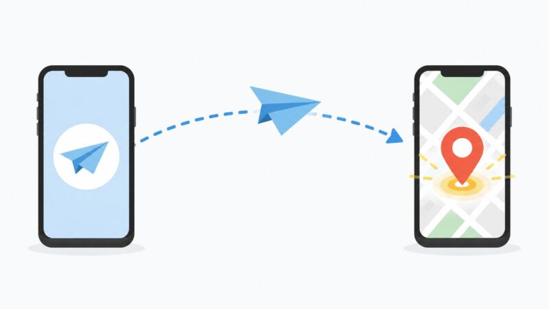 Findaの位置情報取得の仕組み。SMSを受信した相手がリンクを開いて同意した場合のみ、位置情報(GPS)が共有される流れのイメージ。